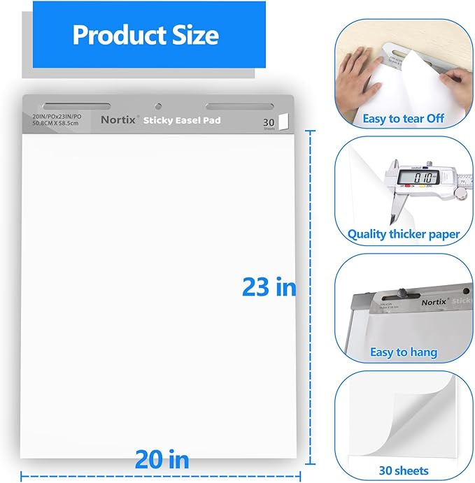 Nortix Sticky Easel Pads, Anchor Chart Paper, Chart Paper - Image 4