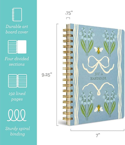 Compendium Spiral Notebook — Joy Is Handmade. — A Designer Spiral Notebook - Image 2