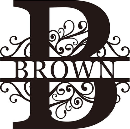 Metal Name Signs Personalized, Custom Name Signs, Custom Family Name Sign by efcustomgifts