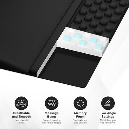 Ospelelf Ergonomic Mouse Pad and Keyboard Stand Wrist Rest Set, Memory Foam - Image 4