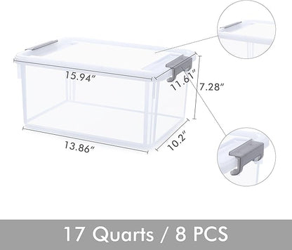 Citylife 17 QT Plastic Storage Bins - Image 6