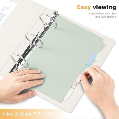 Ospelelf Mini Binder 3 Ring 2 Inch, Professional Clipboard Dividers - Image 5