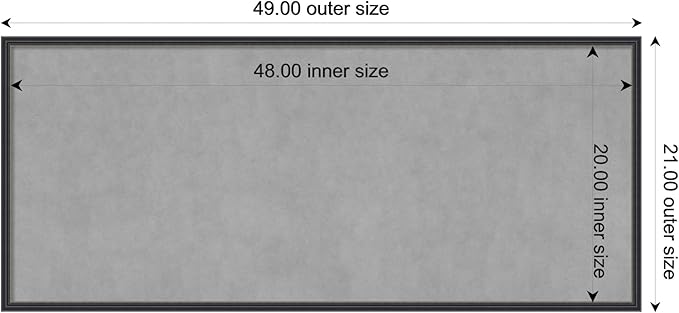 Amanti Art Black Framed Magnetic Board 21x49 Oversize Vision Board - Image 3