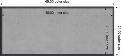 Amanti Art Black Framed Magnetic Board 21x49 Oversize Vision Board - Image 3