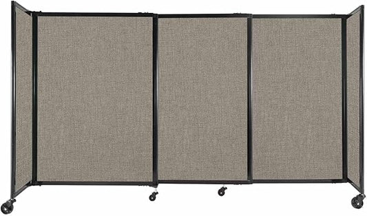 Versare Straightwall Sliding Portable Wall Partition | Freestanding Office by VERSARE