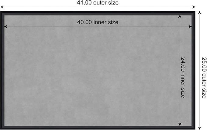 Amanti Art Black Framed Magnetic Board 25x41 Large Vision Board - Image 3
