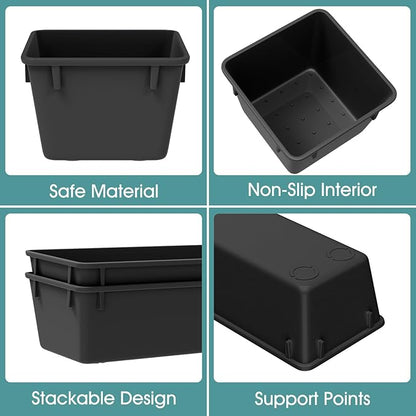 WOWBOX 25 PCS Plastic Drawer Organizer Set, Desk Drawer Divider Organizers and - Image 3