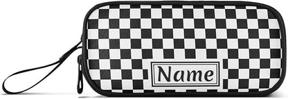 BOENLE Custom Black White Checkered Pattern Pencil Case Box Boys Girls - Image 8