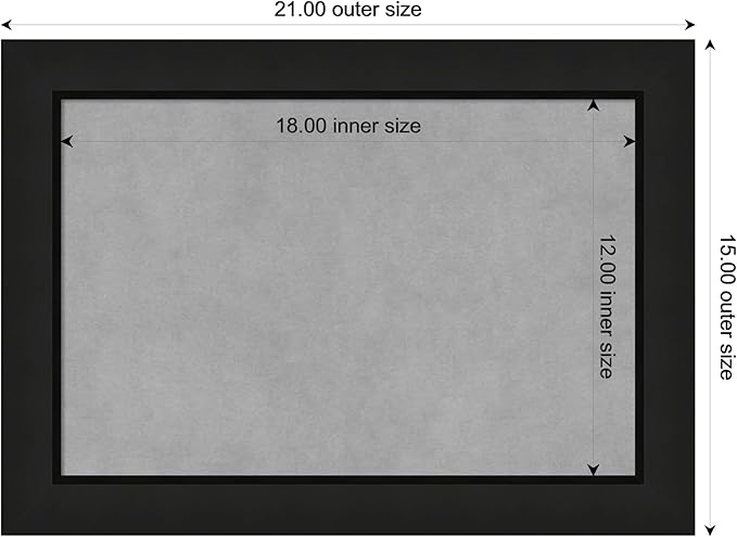 Amanti Art Black Framed Magnetic Board 15x21 Small Vision Board - Image 3