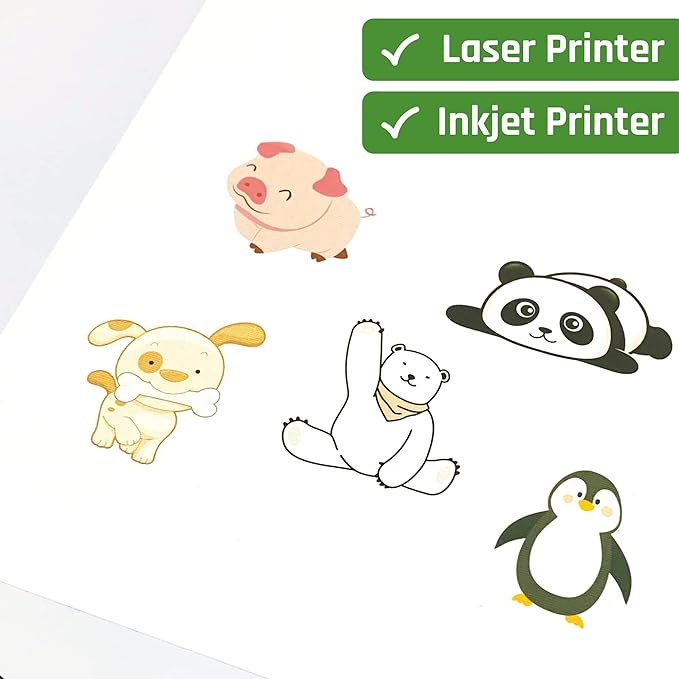 200 Sheets, Printable White Sticker Labels, Laser/Inkjet Printing - Image 4