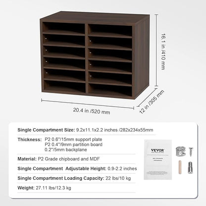 VEVOR Literature Organizers, 12 Compartments Office Mailbox - Image 7