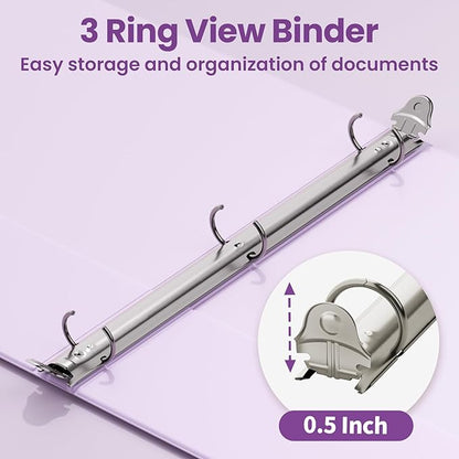 SUNEE 3 Ring Binder 1/2 Inch 1 Pack - Image 3