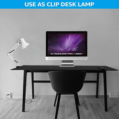 TORCHSTAR Metal Desk Lamp with Clamp, Swing Arm, Architect Adjustable Gooseneck - Image 4
