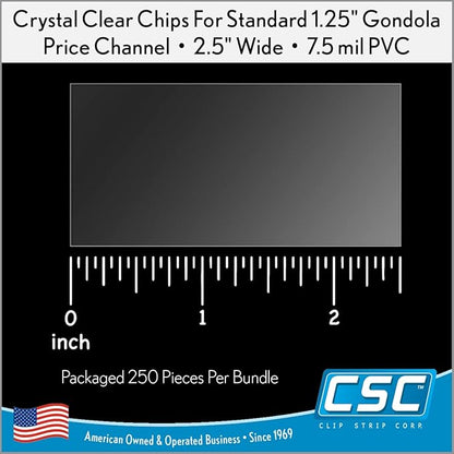 Clip Strip Corp. Price/Data Channel Label Holder Chips, 2.5" L x 1.25" H - Image 6