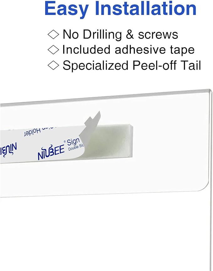 Niubee 8x10 Wall Mount Acrylic Sign Holder - Image 3