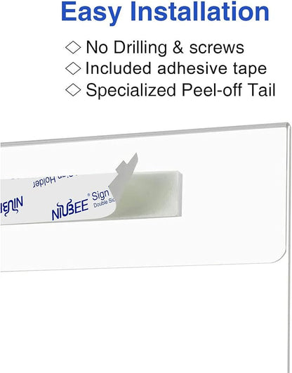 Niubee 4 x 6 inch Wall Mount Acrylic Sign Holder - Image 4