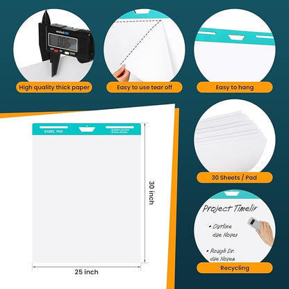 OLenyer Super Sticky Easel Pad, 25x 30IN, Large Self Stick Flip Chart Paper - Image 4