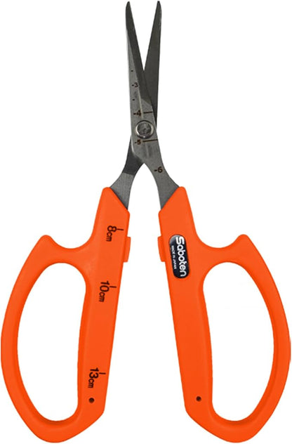 Saboten Stainless Steel Straight Blade Trimming Scissors Orange PT-12 160mm by DL+Wholesale