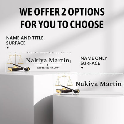 Personalized Name Plate for Desk Custom Acrylic Desk Name Plate Custom Employee - Image 5