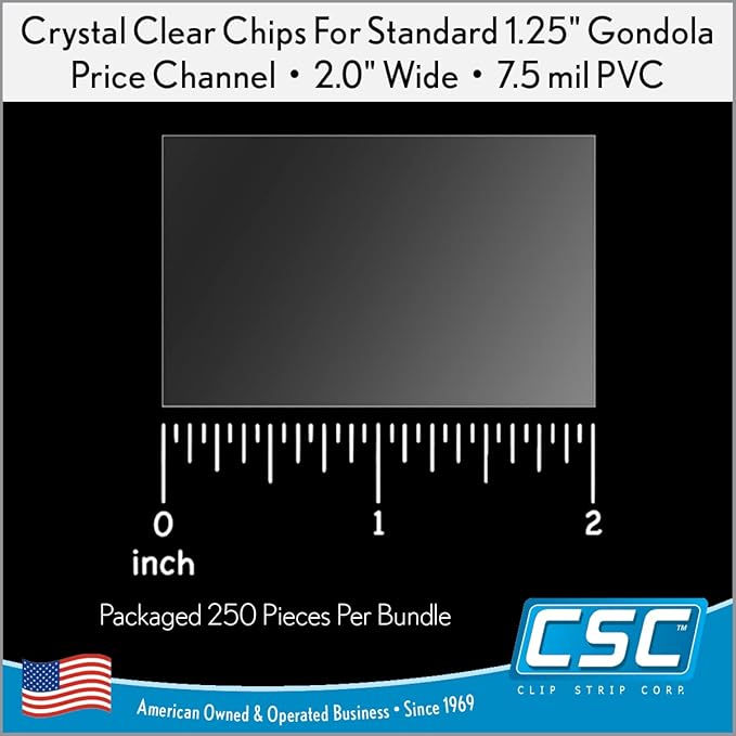 Clip Strip Corp. Price/Data Channel Label Holder Chips, 7.5 Mil Thick, Gondola - Image 6