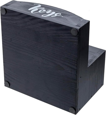 MyGift Urban Modern Mail Holder and Key Organizer Tray in Black Stained Solid - Image 7