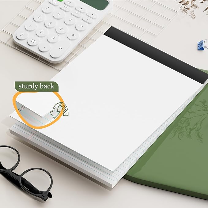 AILZFEI 12 Pack of Legal Pads 8.5 x 11.75 College Ruled Notebook White Paper - Image 3