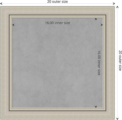 Amanti Art Silver Framed Magnetic Board 20x20 Small Vision Board - Image 4