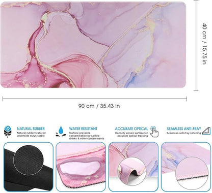 iCasso Extended Gaming Mouse Pad, Large 3mm Non-Slip Rubber Base Mousepad - Image 4