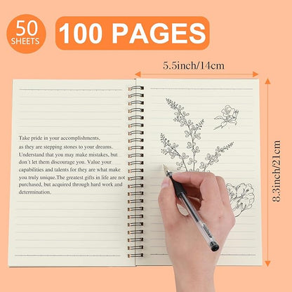 Yahenda 72 Pcs Spiral Notebook Bulk A5 Journal Lined 8.3'' x 5.5'' Writing - Image 3