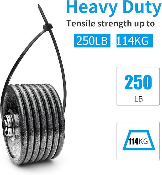 XINGO 60 inch White Long Zip Ties Heavy Duty 20 PCS, 250 lbs Ultra Strong - Image 6