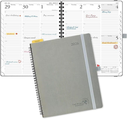POPRUN 2026 Planner with Hourly Schedule, Vertical Layout by POPRUN
