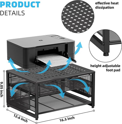 Marbrasse Metal Printer Stand for Desk - Image 5