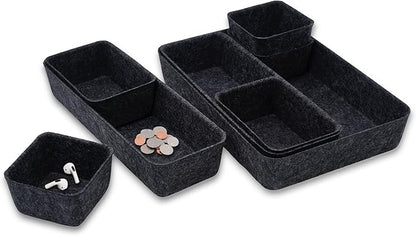 Welaxy Desk Drawer Organizer Tray, 8-Piece Shallow Felt Office Storage by Welaxy