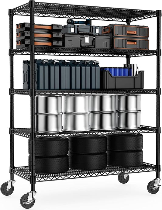 M MZG Garage Shelving 5 Tier Industrial Metal Shelving Units by MEIGAOPLASTICANDMETALHKCOLIMITED