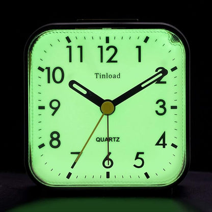 Tinload Small Battery Operated Analog Travel Alarm Clock Silent Non Ticking by Tinload