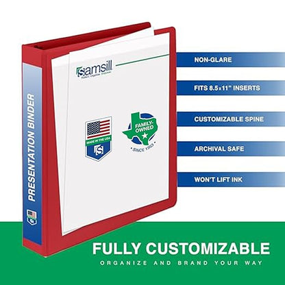 Samsill 1.5 Inch 3 Ring Binders, Made in USA, Economy Round Ring, 325 Sheet - Image 2