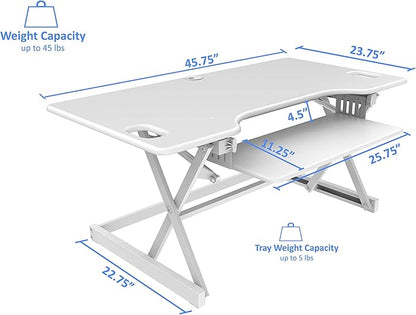 Rocelco 46" Large Height Adjustable Standing Desk Converter - Image 4