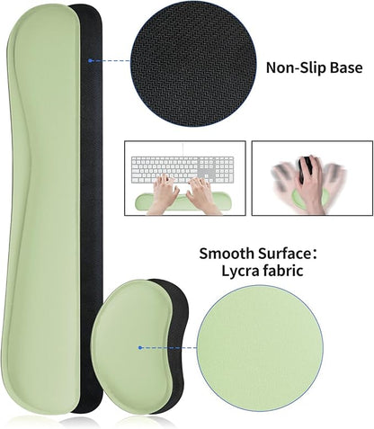 Bloss Leather Desk Mat and Keyboard Wrist Rest, Large Mouse Pad + Keyboard - Image 5
