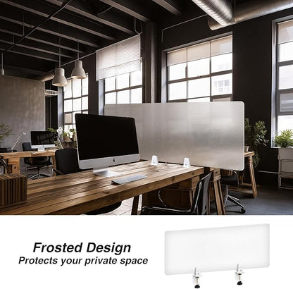 Tatuo 4 Pcs Acrylic Desk Privacy Panel 47.2''l x 15.8w'' Noise and Visual - Image 3