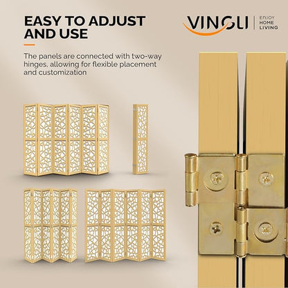VINGLI 70'' H Room Divider, Non-Woven Fabric Privacy Screen, Indoor Partition - Image 6