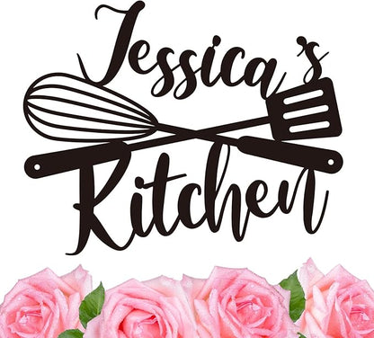 Custom Kitchen Name Sign, Personalized Metal Kitchen Sign, Housewarming Cooking by HZYCYYFC