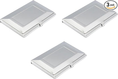 Stephanie Imports Set of 3 Slim & Minimalist Metal Business Card Holder Unisex by Stephanie+Imports