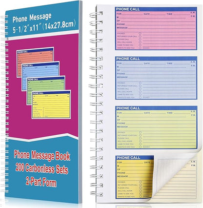 Sinmoe 1 Pcs Spiral Bound Phone Message Book by Sinmoe