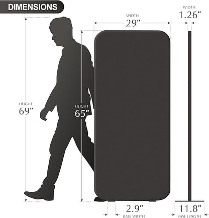 DECOLAB Room Divider Panel, Standing Privacy Partition Dividers - Image 6