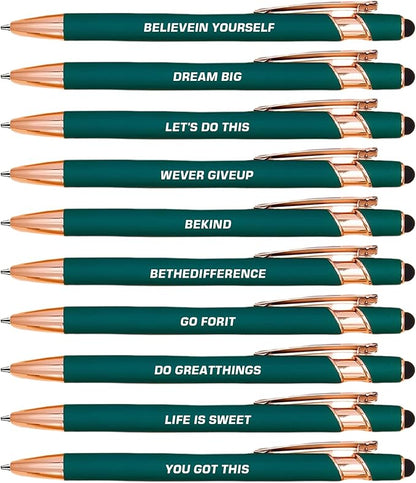 CRME 10pcs Inspirational Ballpoint Pens Set Different Copywriting Combination by Unknown