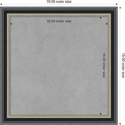 Amanti Art Black Framed Magnetic Board 19x19 Small Vision Board - Image 3