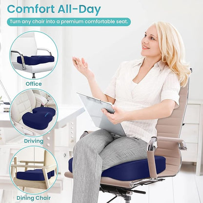Office Chair Seat Cushion, Cooling Gel Enhanced Memory Foam Cushion - Image 5