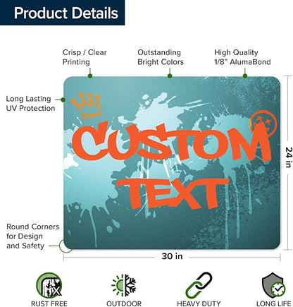 Custom Sign, Custom Street Sign, 11 Font Colors, 13 Font Styles, 4 Hole Options - Image 6