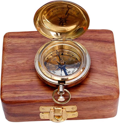 Bazross Brass Nautical Compass - Image 2