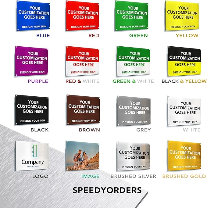 SPEEDYOOKS Custom Outdoor Metal Sign, Personalized Aluminum, Customized Safety - Image 3